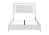 215791Q Cassia Queen LED Panel Bed White High Gloss