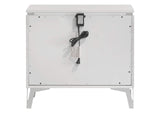 215792 Cassia 2-drawer Nightstand Bedside Table White High Gloss