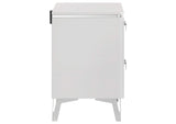215792 Cassia 2-drawer Nightstand Bedside Table White High Gloss