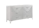 215793 Cassia 6-drawer Bedroom Dresser Cabinet White High Gloss