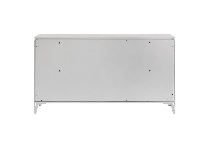 215793 Cassia 6-drawer Bedroom Dresser Cabinet White High Gloss