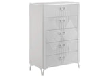 215795 Cassia 5-drawer Bedroom Chest of Drawers White High Gloss