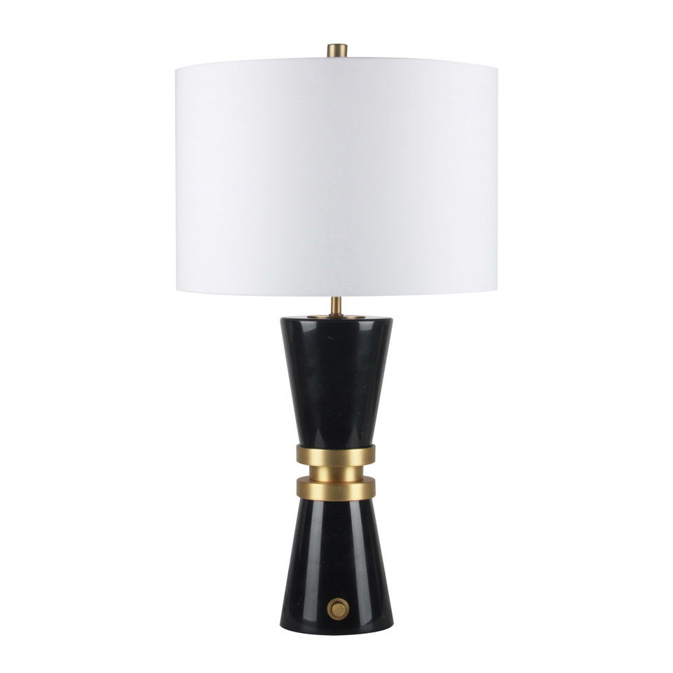 Elgon Marble Table Lamp - Black / White