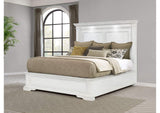 215871KE McKinney Eastern King LED Light Panel Bed Vintage White