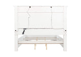 215871KE McKinney Eastern King LED Light Panel Bed Vintage White