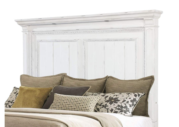 215871KE McKinney Eastern King LED Light Panel Bed Vintage White