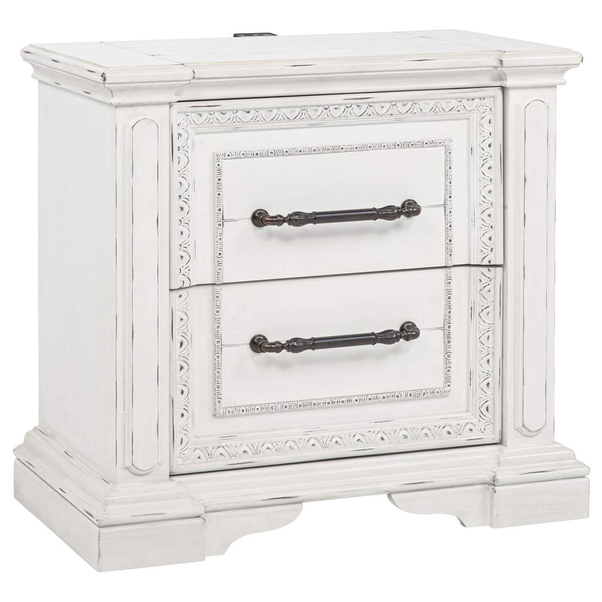 215871KW-S4 McKinney 4-piece California King Bedroom Set Vintage White
