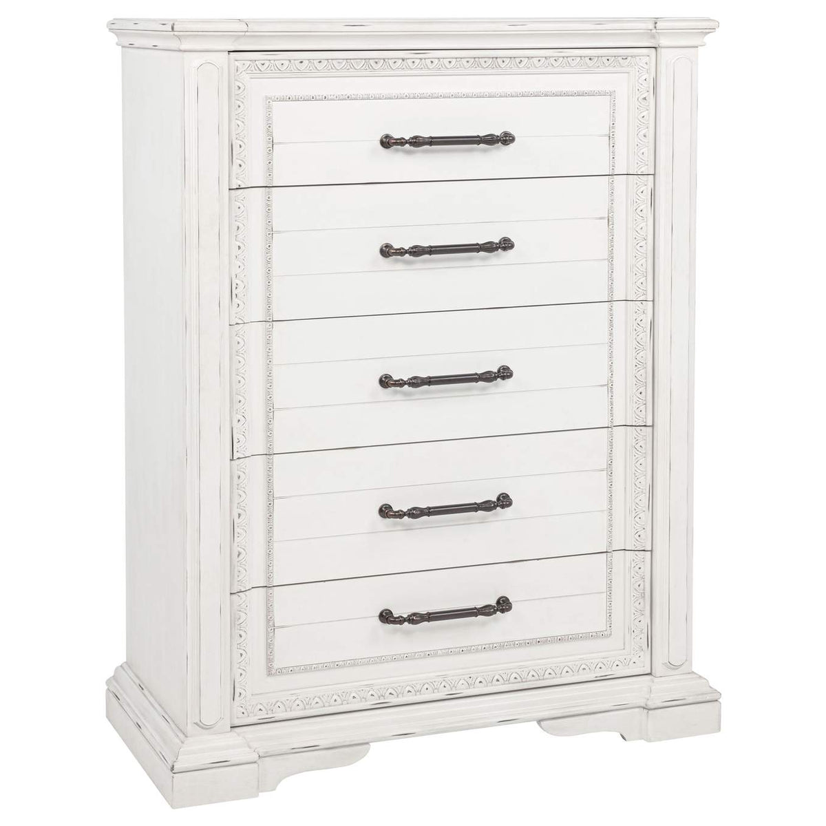 215871KW-S5 McKinney 5-piece California King Bedroom Set Vintage White