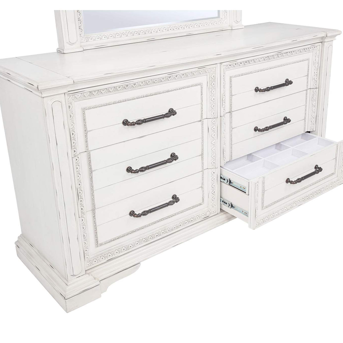 215871Q-S4 McKinney 4-piece Queen Bedroom Set Vintage White