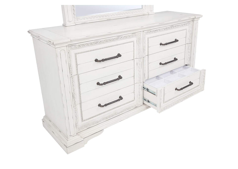 215871Q-S4 McKinney 4-piece Queen Bedroom Set Vintage White