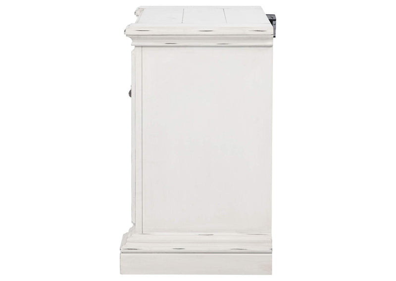 215872 McKinney 2-drawer Nightstand with Dual USB Vintage White