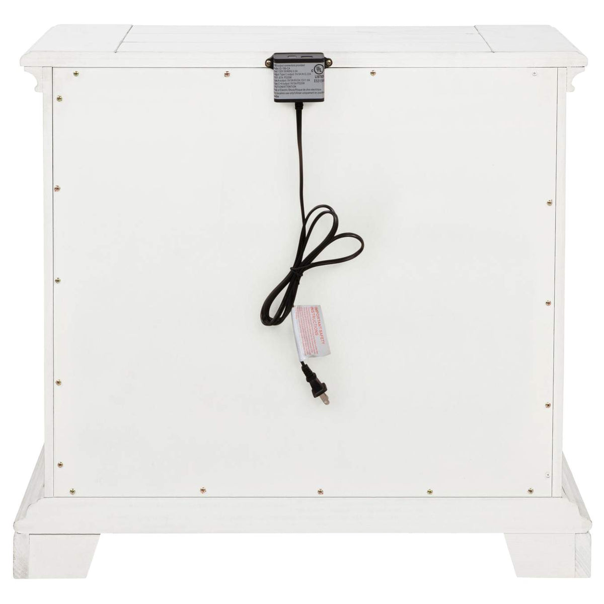 215872 McKinney 2-drawer Nightstand with Dual USB Vintage White
