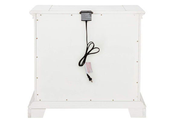 215872 McKinney 2-drawer Nightstand with Dual USB Vintage White