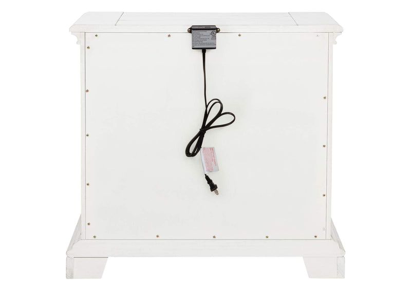 215872 McKinney 2-drawer Nightstand with Dual USB Vintage White