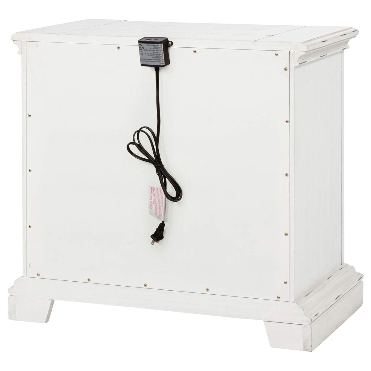 215872 McKinney 2-drawer Nightstand with Dual USB Vintage White