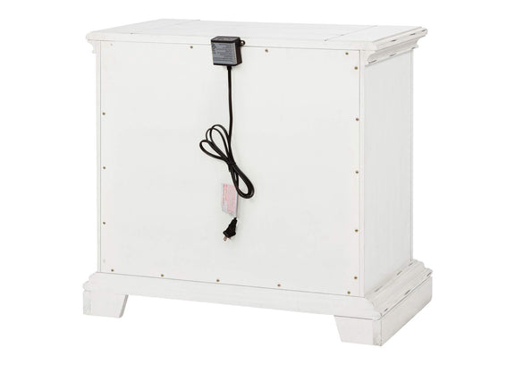 215872 McKinney 2-drawer Nightstand with Dual USB Vintage White