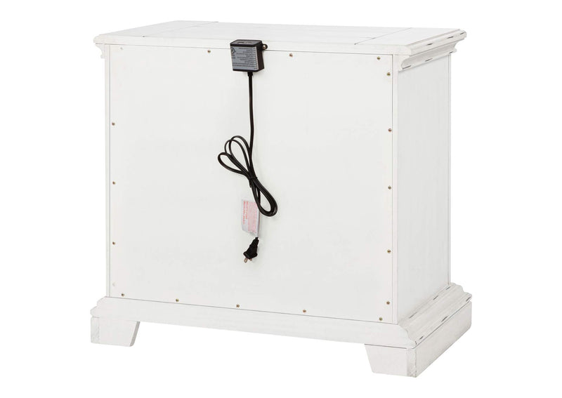 215872 McKinney 2-drawer Nightstand with Dual USB Vintage White