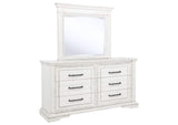 215873M McKinney 6-drawer Bedroom Dresser with Mirror Vintage White