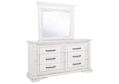 215873M McKinney 6-drawer Bedroom Dresser with Mirror Vintage White