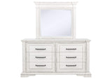 215873M McKinney 6-drawer Bedroom Dresser with Mirror Vintage White