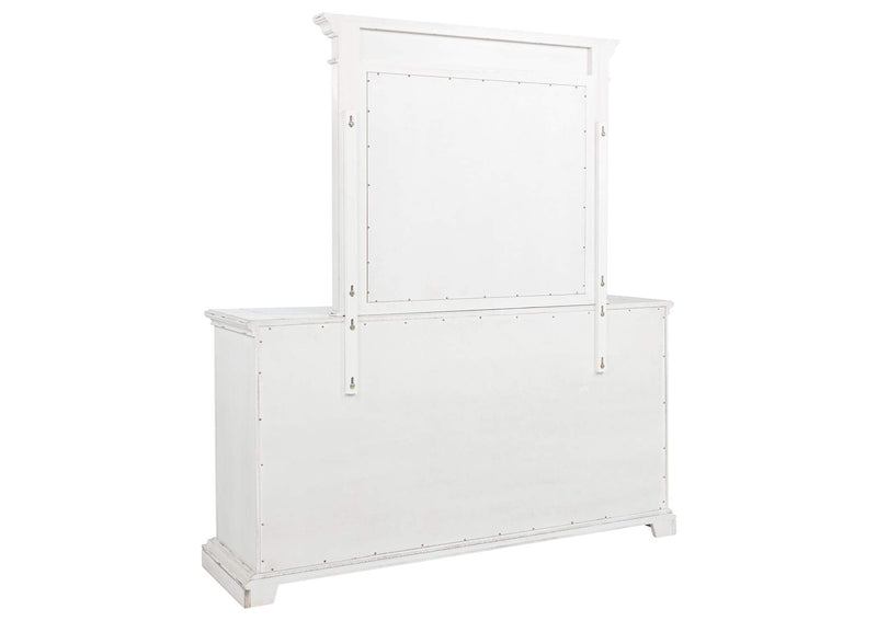 215873M McKinney 6-drawer Bedroom Dresser with Mirror Vintage White