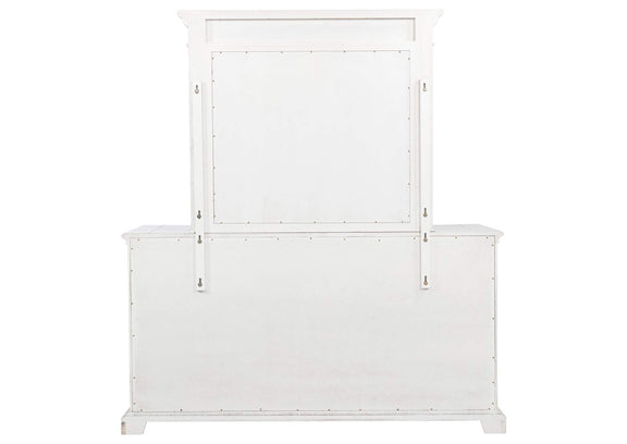 215873M McKinney 6-drawer Bedroom Dresser with Mirror Vintage White