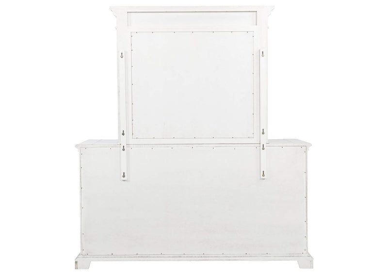 215873M McKinney 6-drawer Bedroom Dresser with Mirror Vintage White