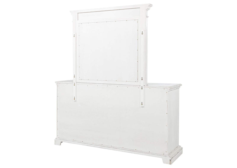 215873M McKinney 6-drawer Bedroom Dresser with Mirror Vintage White