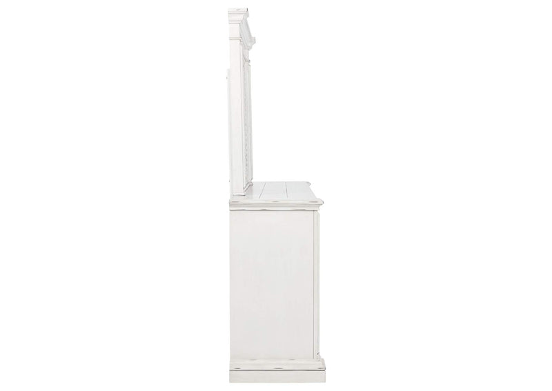 215873M McKinney 6-drawer Bedroom Dresser with Mirror Vintage White