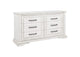 215873 McKinney 6-drawer Bedroom Dresser Cabinet Vintage White