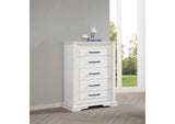215875 McKinney 5-drawer Bedroom Chest of Drawers Vintage White