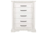 215875 McKinney 5-drawer Bedroom Chest of Drawers Vintage White