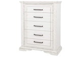 215875 McKinney 5-drawer Bedroom Chest of Drawers Vintage White