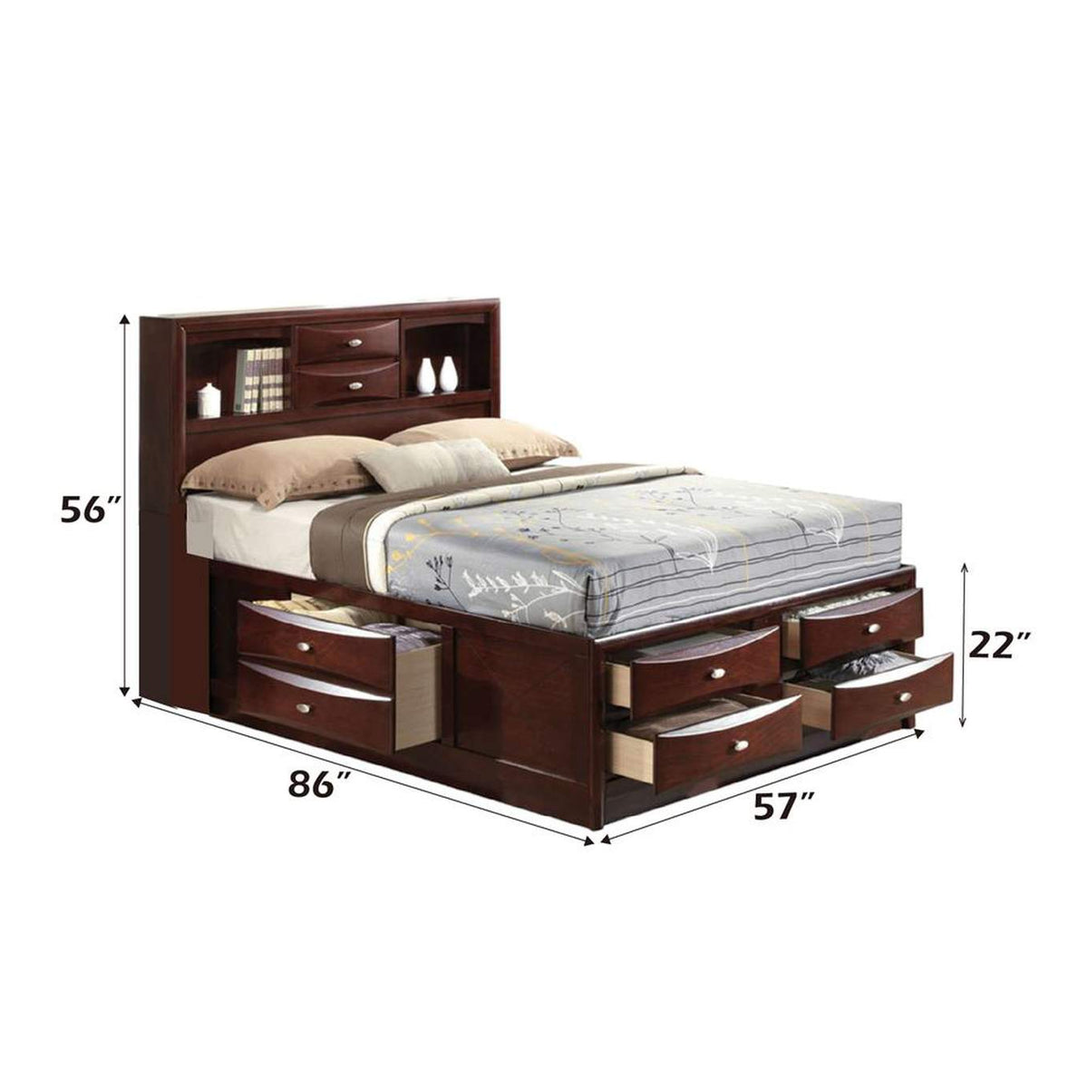 21590F Ireland Full Bed with Storage