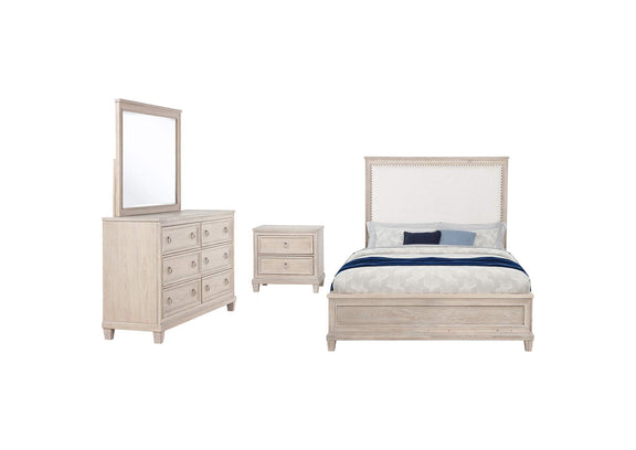 215921Q-S4 Pembroke 4-piece Queen Bedroom Set Washed Oak