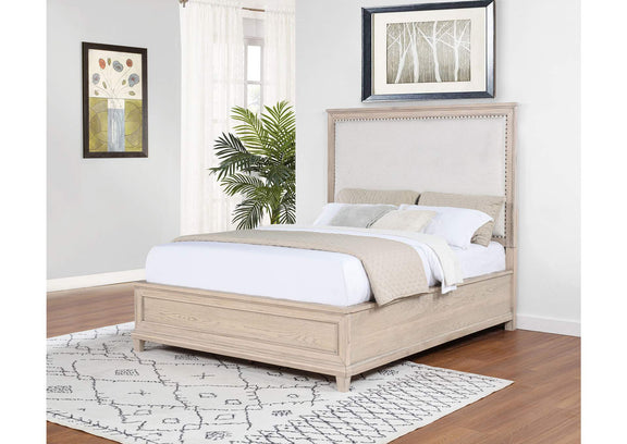 215921Q Pembroke 66-inch Queen Panel Bed Washed Oak
