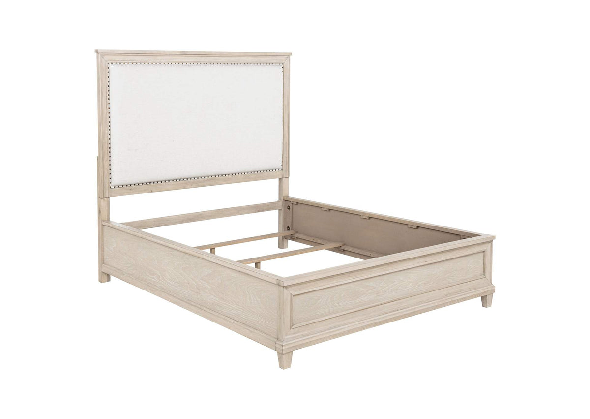 215921Q Pembroke 66-inch Queen Panel Bed Washed Oak