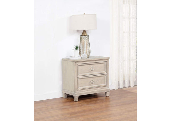 215922 Pembroke 2-drawer Nightstand Bedside Table Washed Oak