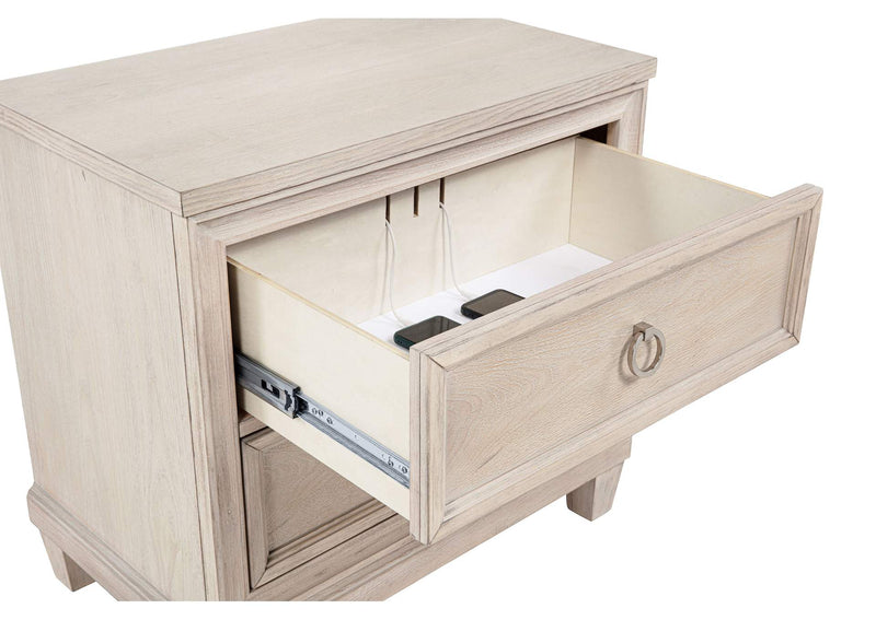 215922 Pembroke 2-drawer Nightstand Bedside Table Washed Oak