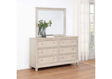 215923M Pembroke 6-drawer Bedroom Dresser with Mirror Washed Oak