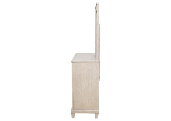 215923M Pembroke 6-drawer Bedroom Dresser with Mirror Washed Oak