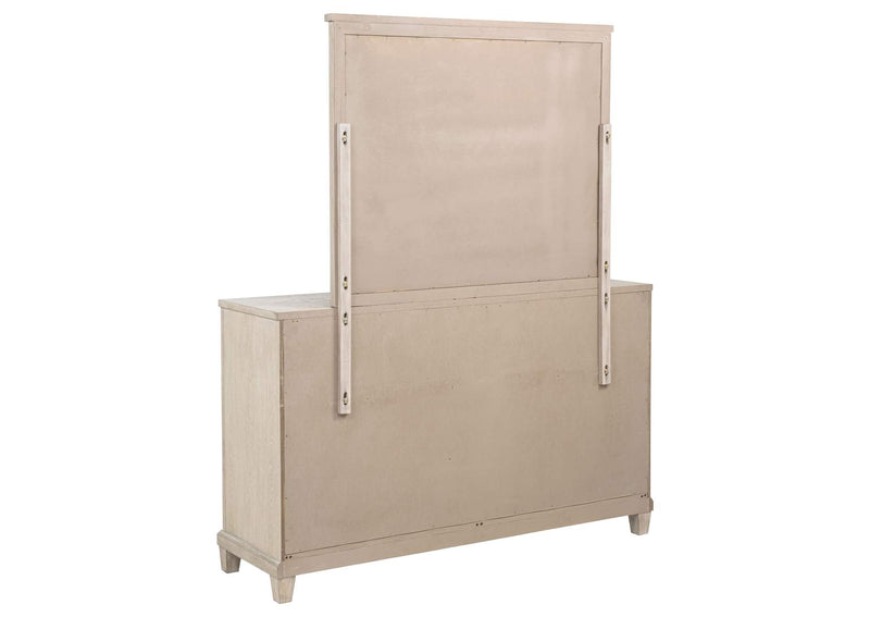 215923M Pembroke 6-drawer Bedroom Dresser with Mirror Washed Oak