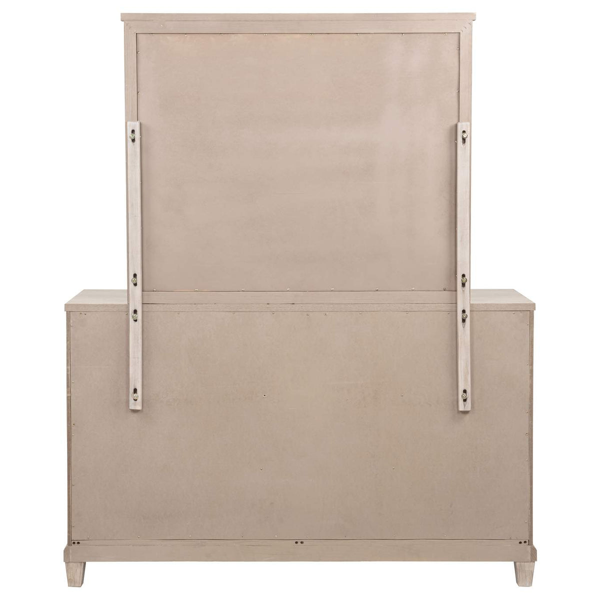 215923M Pembroke 6-drawer Bedroom Dresser with Mirror Washed Oak