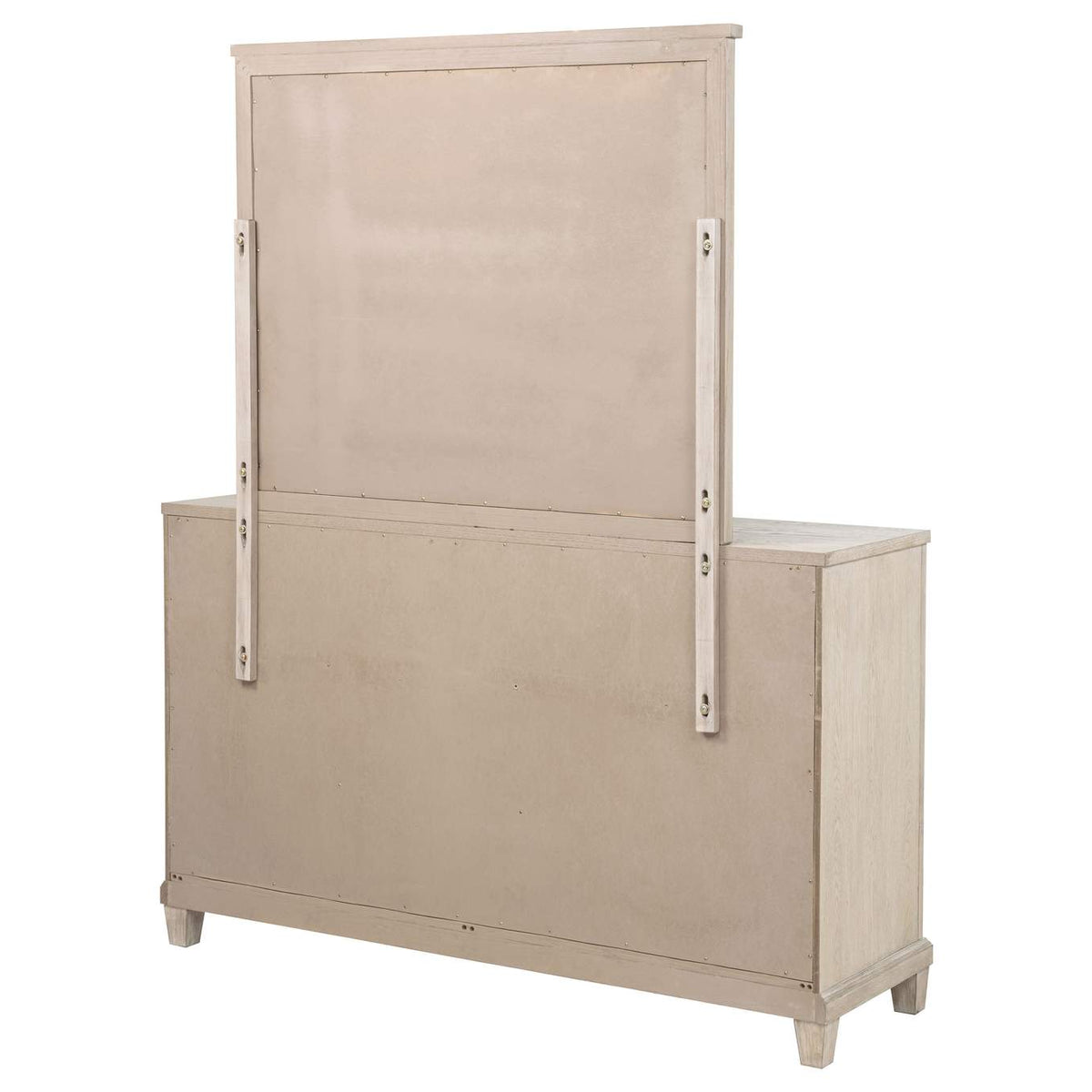 215923M Pembroke 6-drawer Bedroom Dresser with Mirror Washed Oak