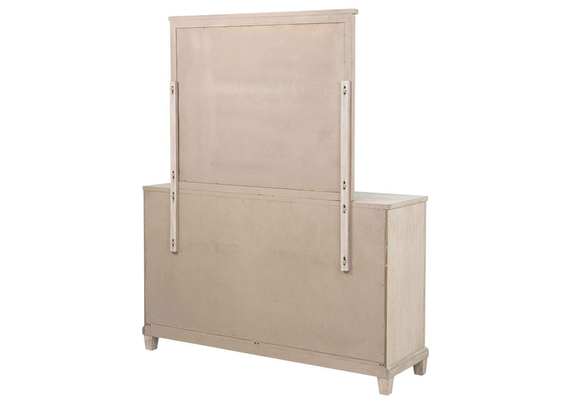 215923M Pembroke 6-drawer Bedroom Dresser with Mirror Washed Oak