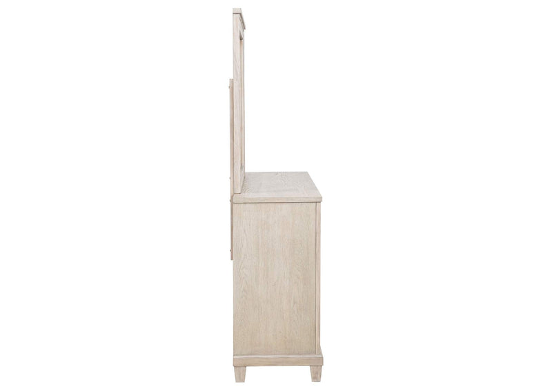 215923M Pembroke 6-drawer Bedroom Dresser with Mirror Washed Oak
