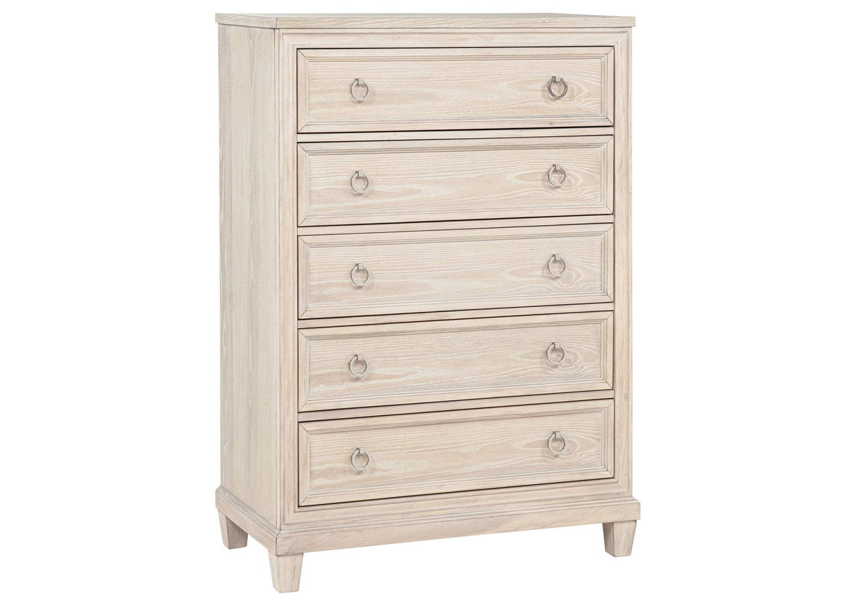 215925 Pembroke 5-drawer Chest of Drawers Washed Oak