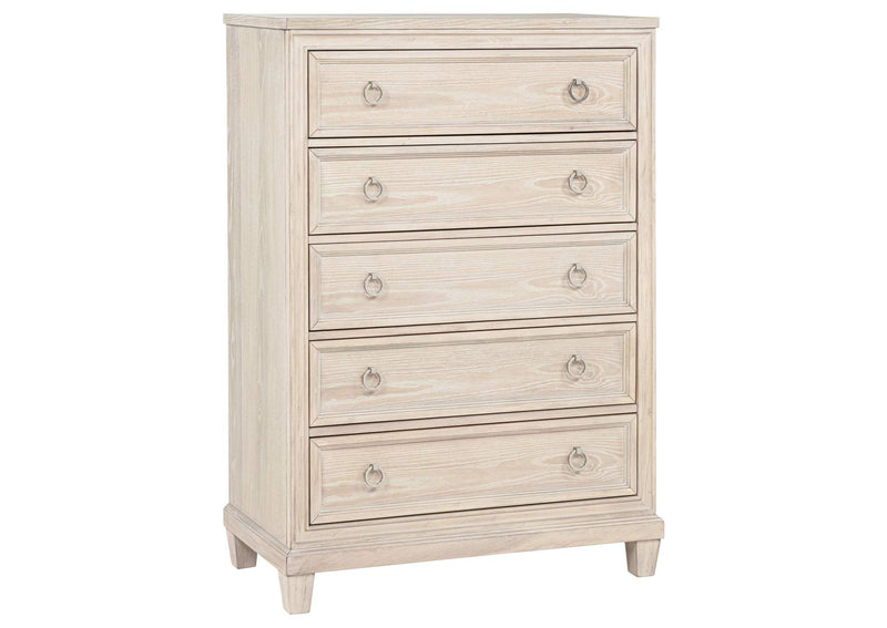 215925 Pembroke 5-drawer Chest of Drawers Washed Oak