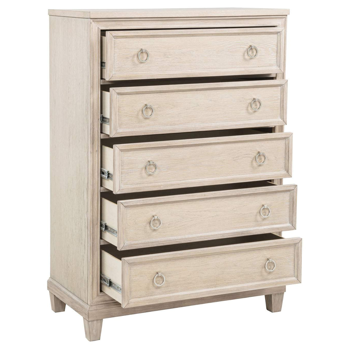 215925 Pembroke 5-drawer Chest of Drawers Washed Oak