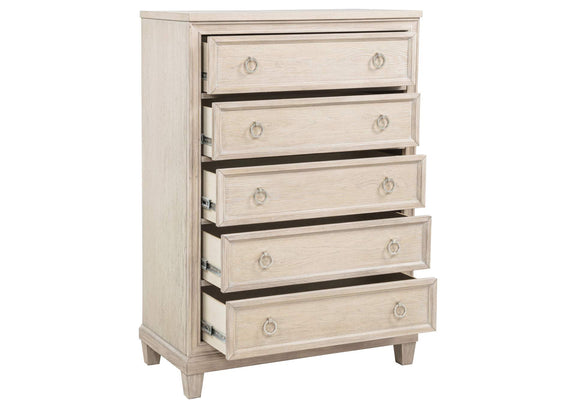 215925 Pembroke 5-drawer Chest of Drawers Washed Oak